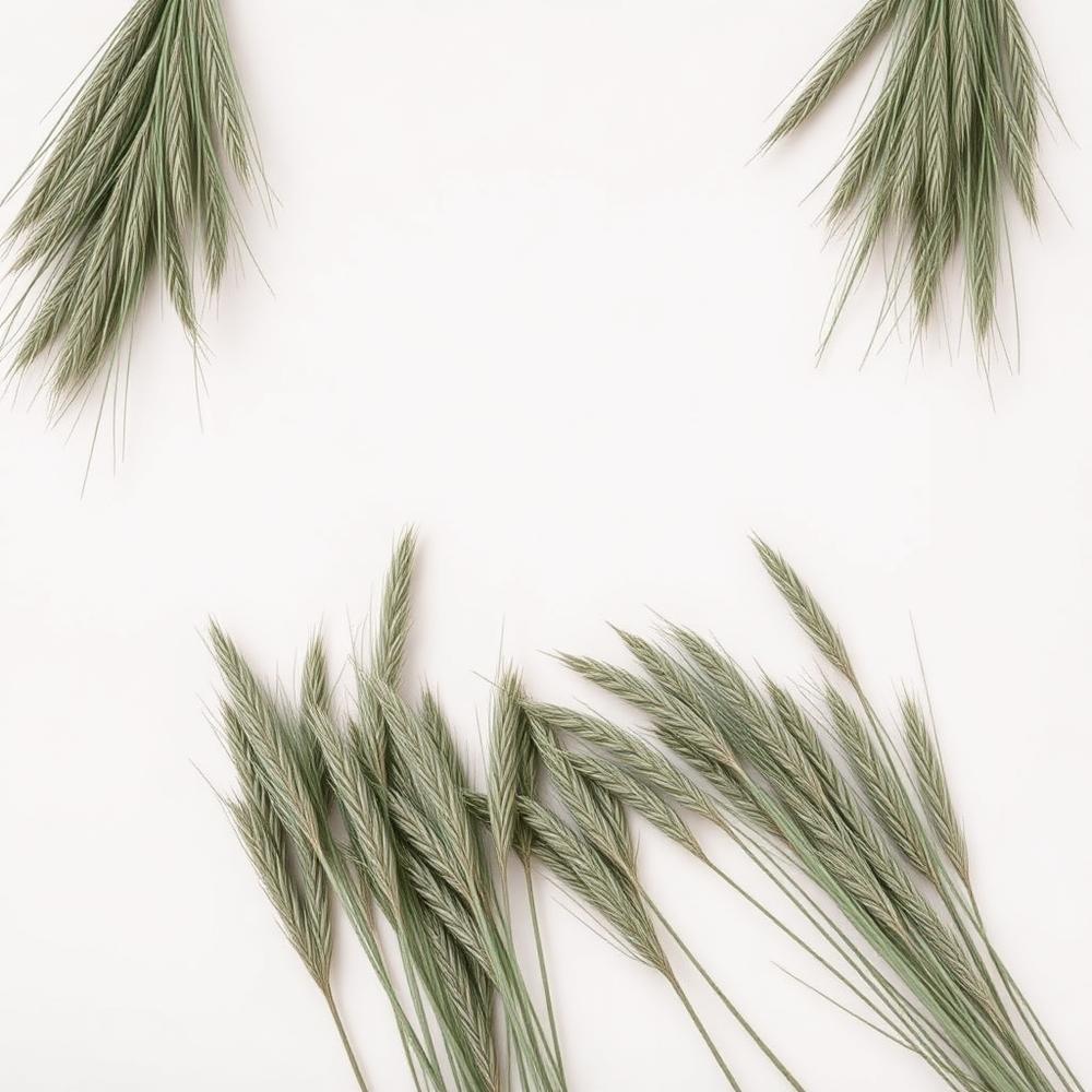 Hemp stalks laid out on a clean studio background